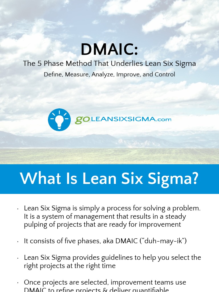 DMAIC Phases of Lean Six Sigma | PDF | Six Sigma | Business
