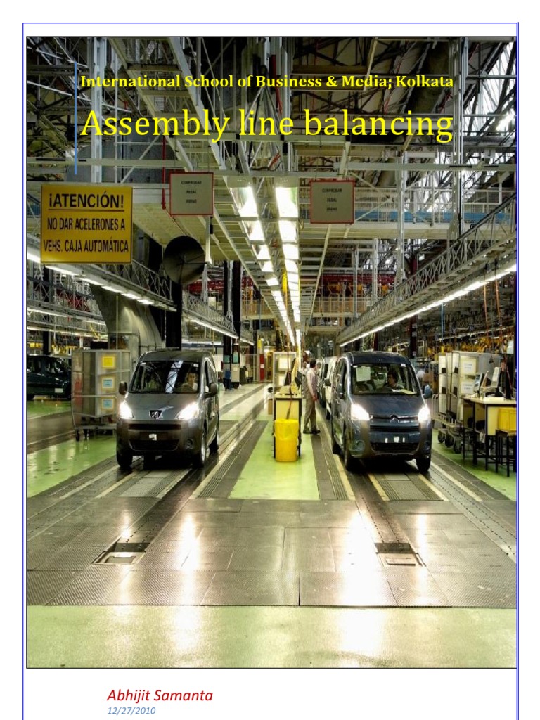 Assembly Line Balancing PDF Business