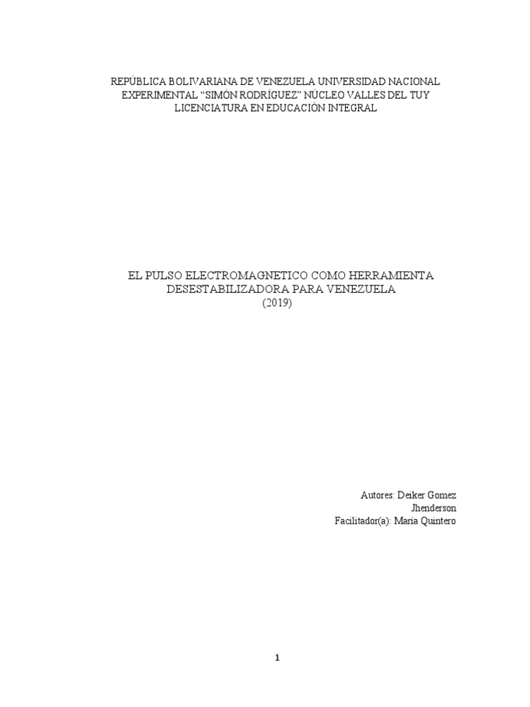 Pulso (PEM) en Venezuela PDF Electricidad