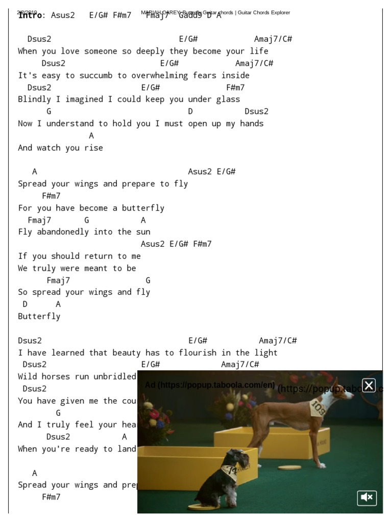 Mariah Carey Butterfly Guitar Chords Guitar Chords Explorer Pdf African American Music Recorded Music