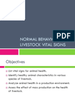 Normal Behaviors and Livestock Vital Signs