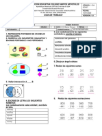 GUIAS REPASO 1 Matematicas TERCER GRADO