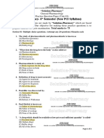 General Pharmacology - Model Question and Answer PDF