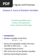 Random Signals and Processes: Chapter 6: Sums of Random Variables