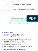 Random Signals and Processes: Chapter 6: Sums of Random Variables
