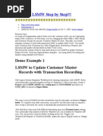 Learning LSMW Step by Step!!!: Demo Example 1 LSMW To Update Customer Master Records With Transaction Recording