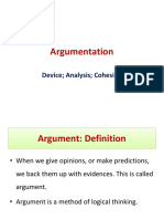 Argumentation: Device Analysis Cohesion
