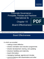 Board Effectiveness: Corporate Governance - Principles, Policies and Practices International 3e