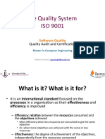 The Quality System ISO 9001: Quality Audit and Cer9fica9on