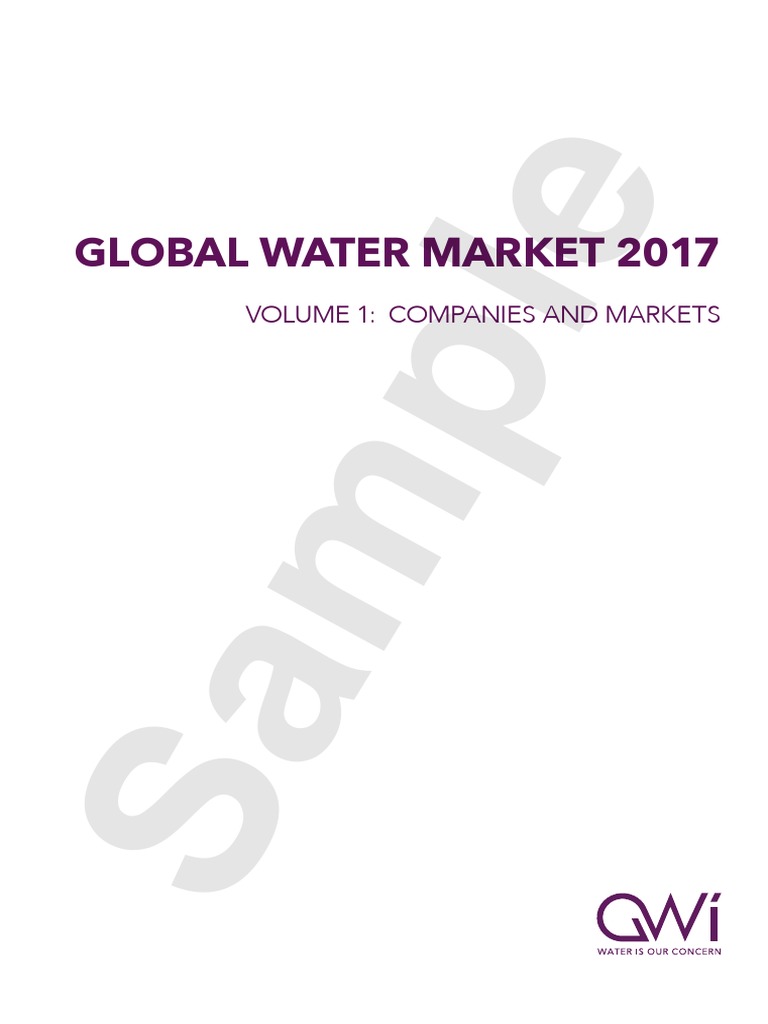 Global Water Market 2017 PDF Reclaimed Water Sewage Treatment