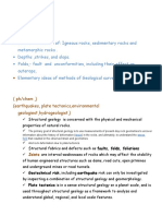 1.structural Geology: Are Internal Weaknesses of Rocks Which May Affect The Stability