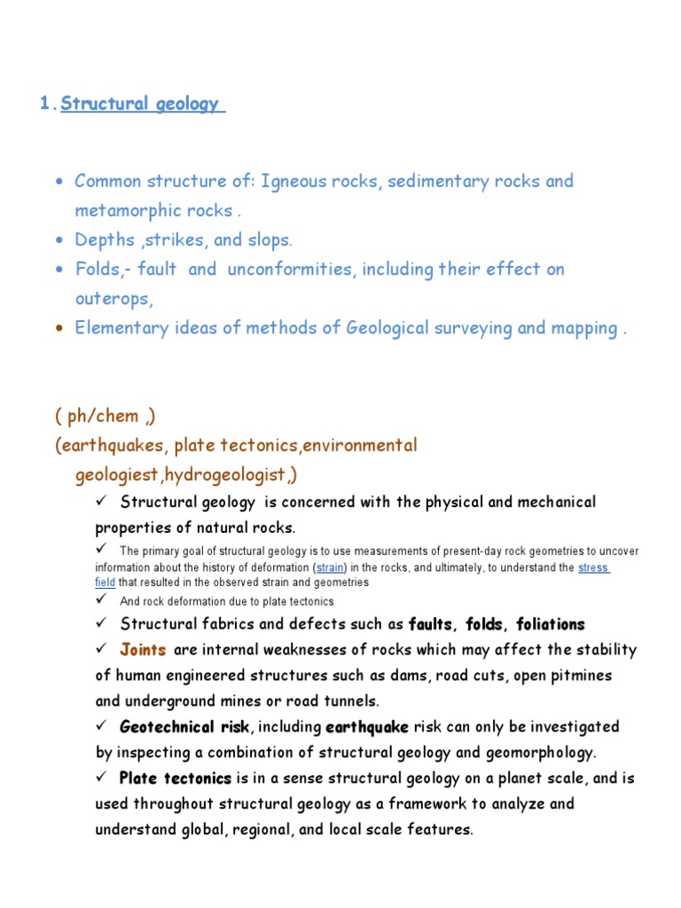 Understanding Structural Geology Basics | PDF | Structural Geology ...