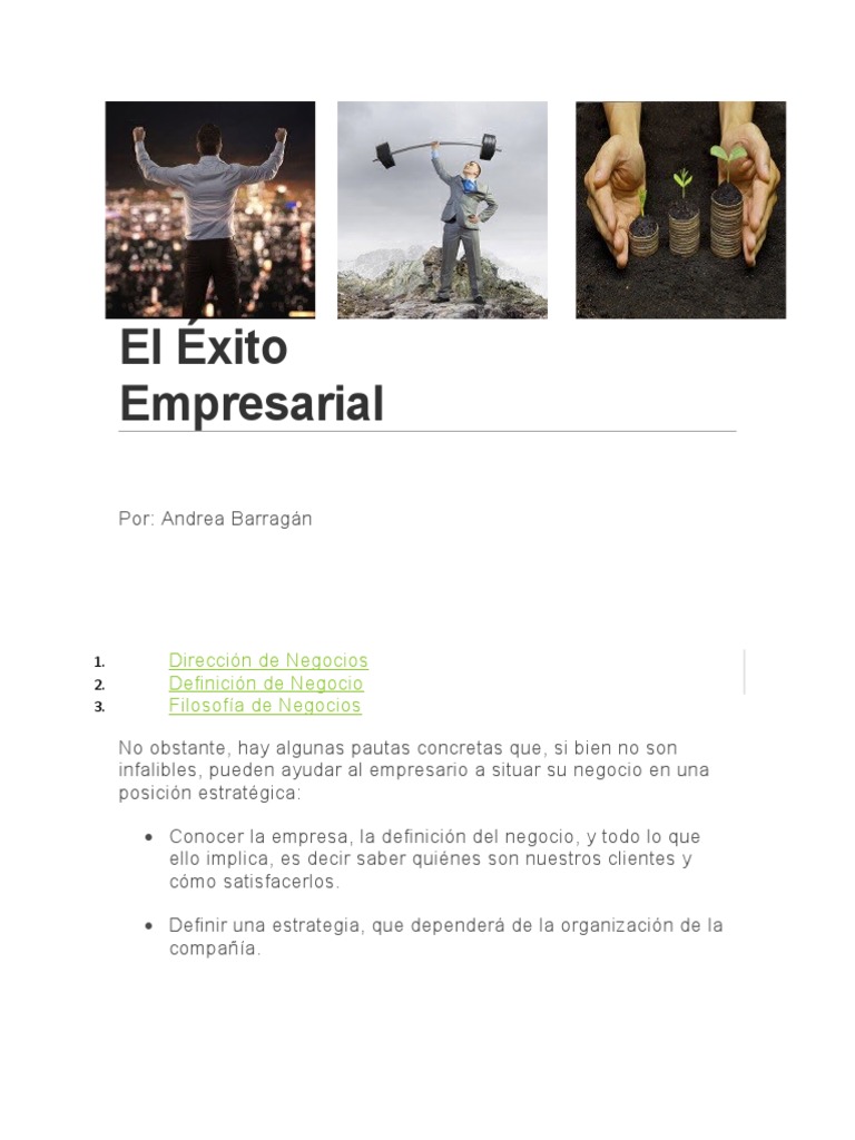Claves del Éxito Empresarial | PDF | Iniciativa empresarial | Business