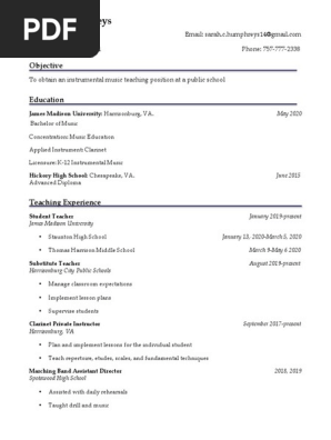 professional resume