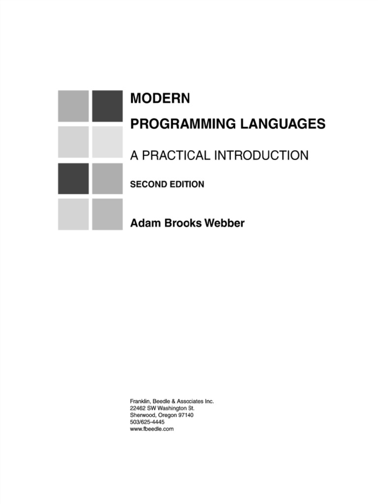 (Adam Brooks Webber) Modern Programming Languages PDF | PDF | Scope ...