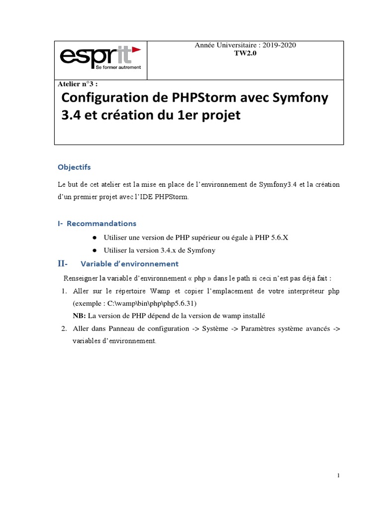 Configurer PHPStorm avec Symfony 3.4 | PDF | PHP | Programmation ...