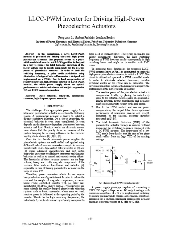 PWM Inverter For HP US Actuators | PDF | Power Inverter | Power Electronics