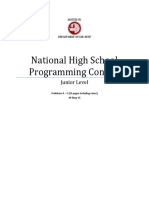 National High School Programming Contest: Junior Level