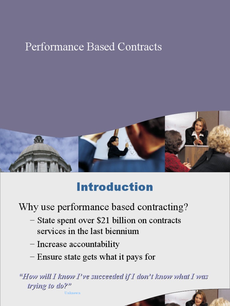 Performance Contracting Slides | PDF | Employment | Business