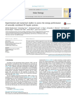 Experimental and Numerical Studies To Assess The Energy Performance of Naturally Ventilated PV Façade Systems