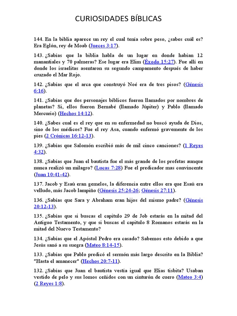 Curiosidades de la Biblia Reveladas | PDF | Daniel (figura bíblica ...
