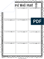 Word Wall Hunt PDF