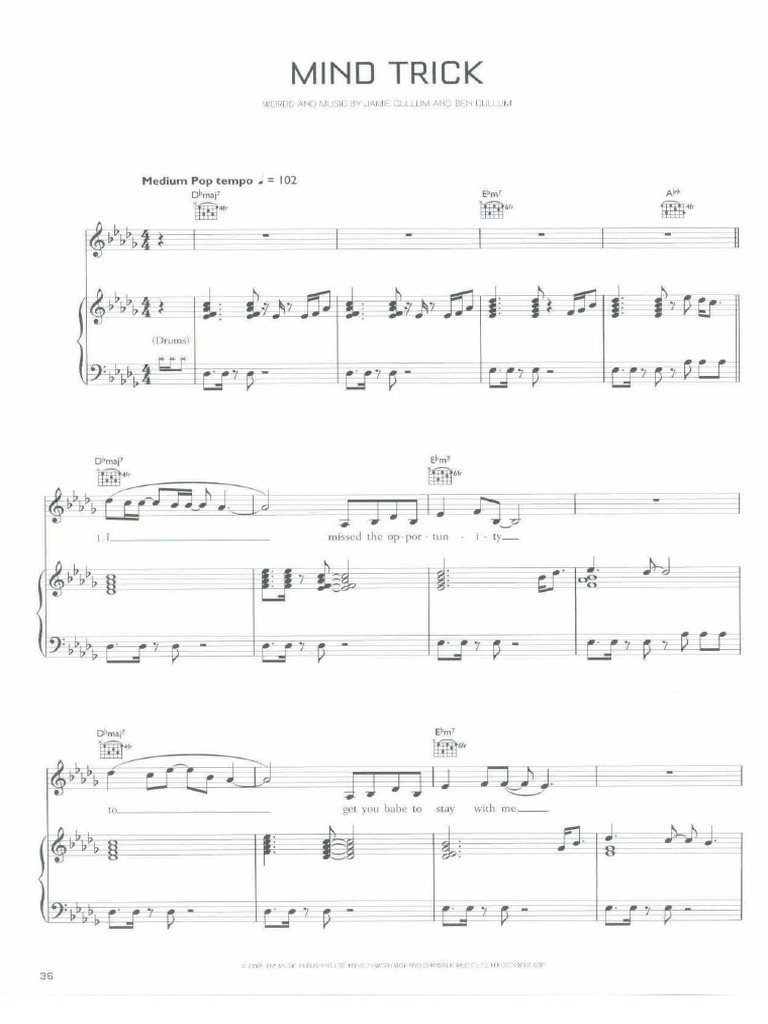 Jamie Cullum Mind Trick Pdf Pdf