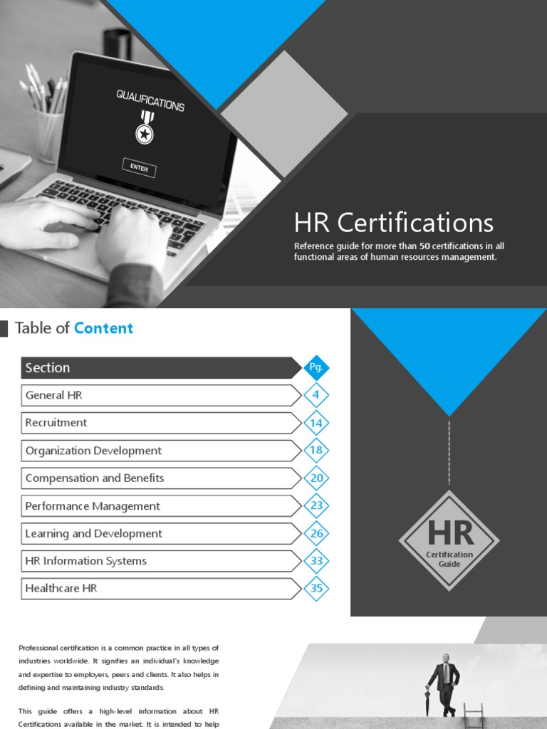 HR Certifications Reference Guide For More Than 50 Certifications in