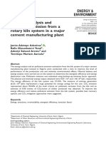 Exergetic Analysis and Pollutants Emission From A Rotary Kiln System in A Major Cement Manufacturing Plant