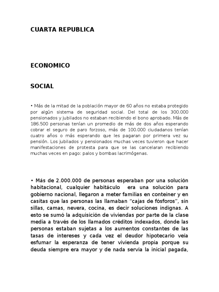 Cuarta Republica | PDF | Ciencias sociales