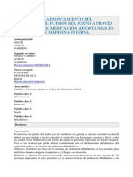 Potenciar El Afrontamiento Del Deterioro Del Patrón Del Sueño A Través de Técnicas de Meditación Mindfulness en Una Unidad de Medicina Interna