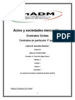 Actos y Sociedades Mercantiles: Contratos Civiles