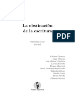 La Obstinacion de La Escritura PDF