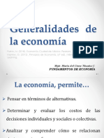 Generalidades de la economía: recursos escasos y alternativas