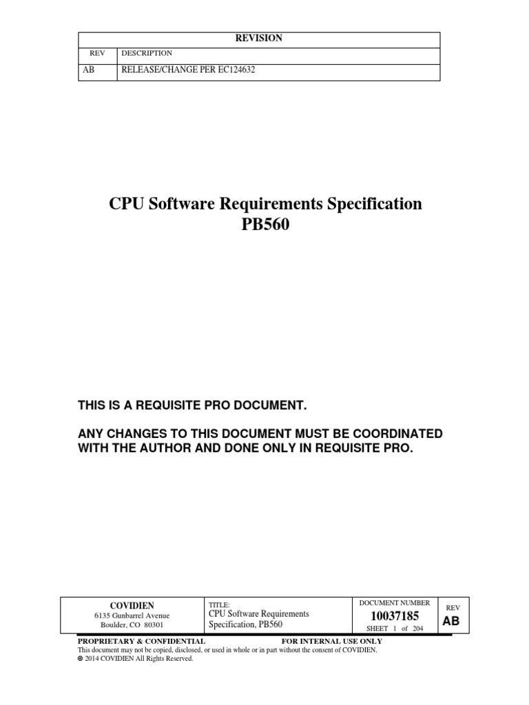 SOFTWARE REQUIREMENTS SPECIFICATION DOCUMENT PDF intelligence overview