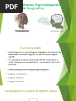 Relations Between Psycholinguistics & Linguistics