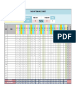 Daily Attendance Sheet: Start Date Period