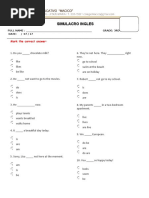 Simulacro Ingles: Mark The Correct Answer