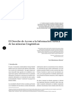 El Derecho de Acceso A La Información Pública de Las Minorías Linguisticas PDF