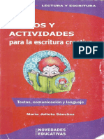 SANCHEZ Maria Julieta - Juegos y Actividades para La Escritura Creativa PDF