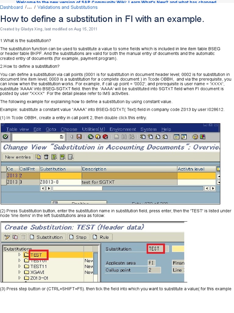 How To Define A Substitution in FI With An Example. - ERP Financials ...