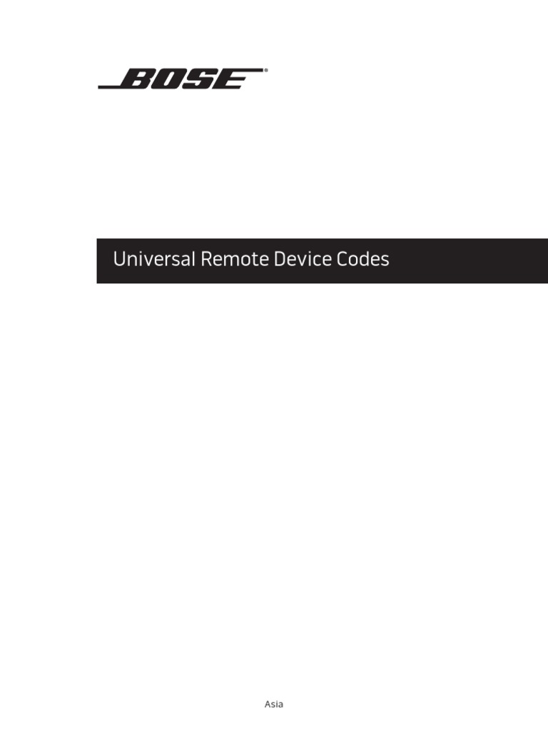 Universal Remote Device Codes PDF Companies Service Companies