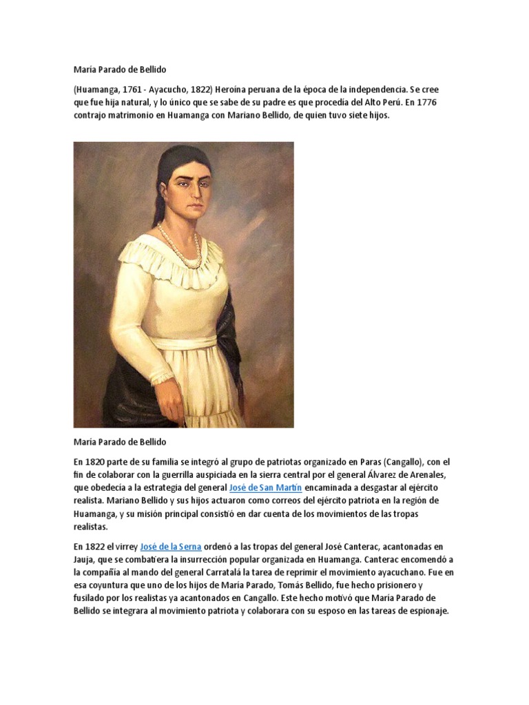 María Parado de Bellido | PDF | Conflictos | Agitación