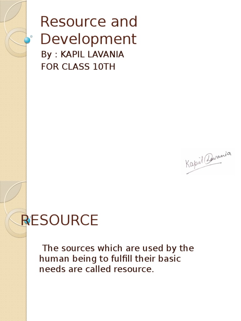 Chapter 1 Geography Resources and Development | PDF | Resource | Soil