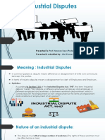 Causes and Types of Industrial Disputes