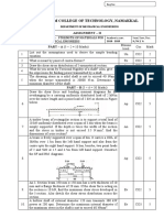 Reg No: SELVAM COLLEGE OF TECHNOLOGY, NAMAKKAL DEPARTMENT OF MECHANICAL ENGINEERING ASSIGNMENT – II