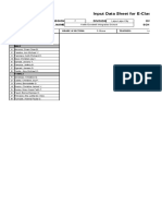 Input Data Sheet For E-Class Record: Region Division District School Name School Id