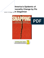 Snapping: America's Epidemic of Sudden Personality Change by Flo Conway, Jim Siegelman