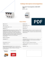 Catálogo Interruptores Termomagneticos: Interruptor Termomagnético 3x32a 220V-10KA