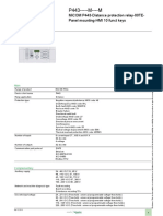 Product Data Sheet: Micom P443-Distance Protection Relay-80Te-Panel Mounting-Hmi 10 Funct Keys